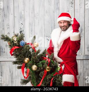 Bad Santa Clause Stock Photo