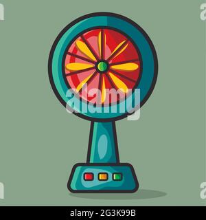 electronic fan device vector illustration in flat style Stock Vector