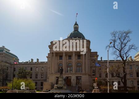 The Indiana State Capitol building in Indianapolis, Indiana, USA. Stock Photo