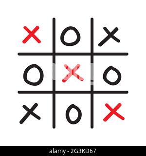 Hand Drawn Vector Tic Tac Toe Game Noughts And Crosses Doodle Sketch Stock  Illustration - Download Image Now - iStock
