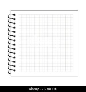 Illustration of blank spiral notepad paper Stock Photo