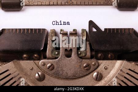 Old typewriter - China Stock Photo