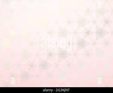 Abstract silver and light pink textured pattern with kaleidoscope effect. Symmetric geometric ornament for digital paper, wallpaper backdrop design, other printable cover. Vector illustration. Stock Vector