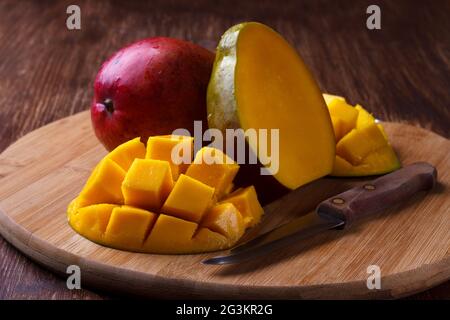 Ripe organic mango Stock Photo