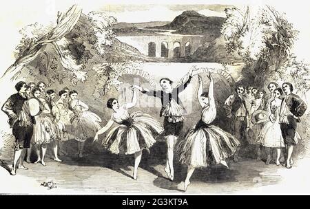 dance, ballet, 'Zelita, or the Maid of Calabria', premiere, Vauxhall Gardens, Kennington, Surrey, ARTIST'S COPYRIGHT HAS NOT TO BE CLEARED Stock Photo