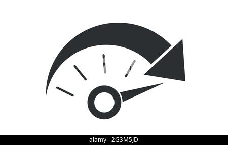 Progress Level indicator. Graphic element speedometer. Vector Stock Vector