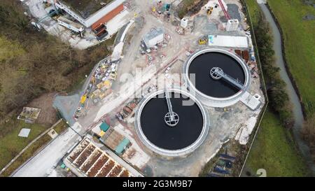 Aerial View of New Yorkshire Water Waste Water Treatment Works ...