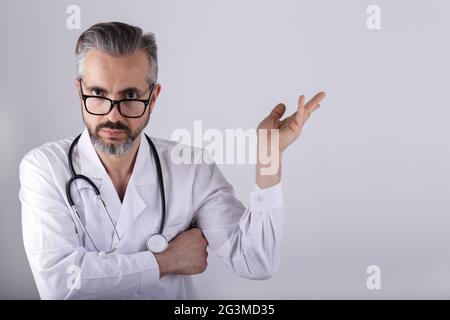 Portrait of middle age doctor Stock Photo