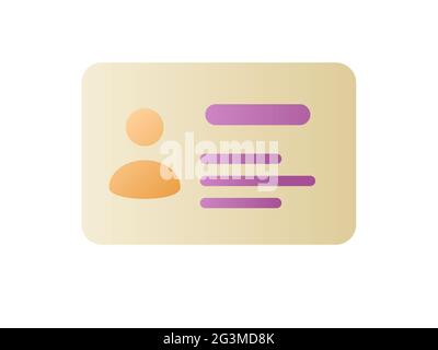 identification card single isolated icon with smooth style vector illustration Stock Photo