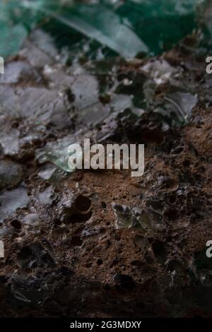 Textured quartz mineral rock detail abstract background Stock Photo