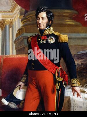 Louis Philippe I (1773-1850) King of France (1830-1848), the last King of the French and penultimate monarch of France, portrait painting by Franz Xaver Winterhalter, 1841 Stock Photo