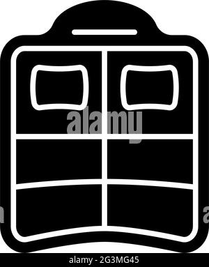 Double pool float black glyph icon Stock Vector