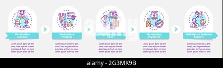 E-marketplace choice vector infographic template Stock Vector