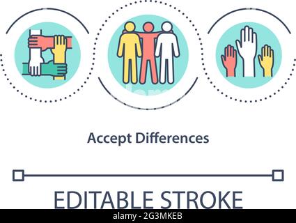 Respect for differences concept icon Stock Vector Image & Art - Alamy