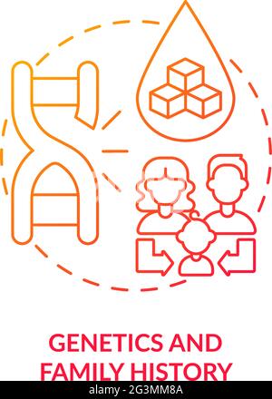 Genetics and family history concept icon Stock Vector