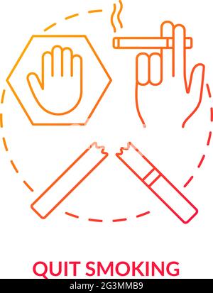 Quit smoking concept icon Stock Vector