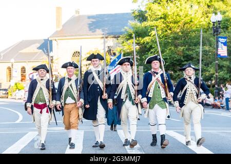 Quincy, Massachusetts, 2021 Quincy Flag Day Parade, 70th Anniversary Stock Photo