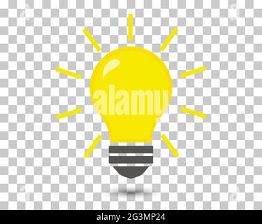 Light bulb icon isolated on white background. Vector illustration. Eps 10. Stock Vector