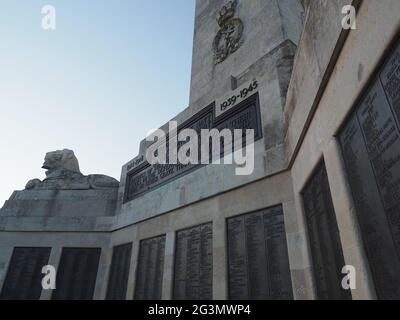 Portsmouth Naval Memorial in Southsea near Portsmouth. Commemorates nearly 25,000 sailors from the First and Second World Wars Stock Photo