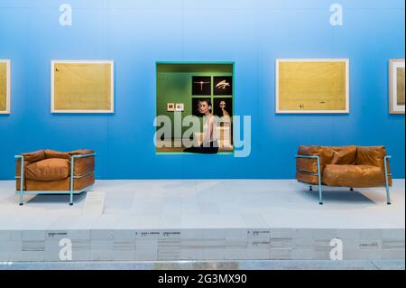 London, UK. 17th June, 2021. Charlotte Perriand: The Modern Life at the Design Museum. The work of a pioneering designer which 'shaped the 20th century'. Credit: Guy Bell/Alamy Live News Stock Photo