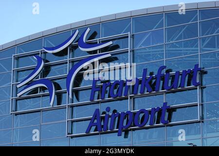 Facade Of Terminal 2 At Frankfurt Airport With The Fraport Logo Stock 