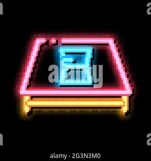 roof opened window neon glow icon illustration Stock Vector