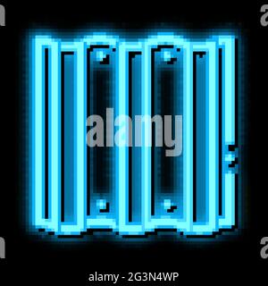 roof metal tile neon glow icon illustration Stock Vector