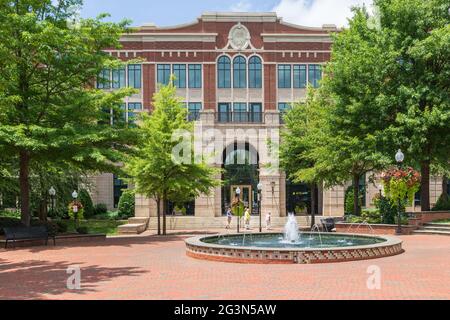 SPARTANBURG, SC, USA-13 JUNE 2021: The One Morgan Square building provides offices and business spaces in Downtown Spartanburg.  Image shows building Stock Photo
