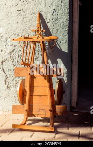 Wooden Bullock Cart of Traditional style from Turkey Stock Photo