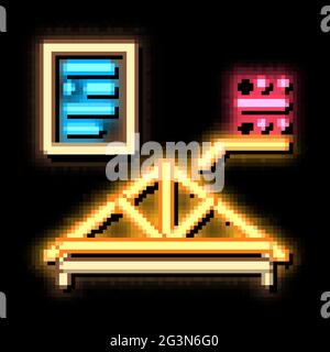 roof skeleton neon glow icon illustration Stock Vector