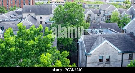 NEW ORLEANS, LA, USA - JUNE 10, 2021: Rooftop view of Aron Residences on Tulane University campus Stock Photo