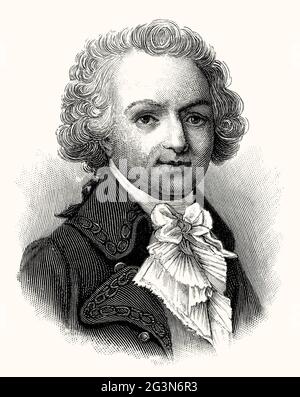 Louis Antoine de Bougainville, 1729 – 1811, French admiral and explorer Stock Photo