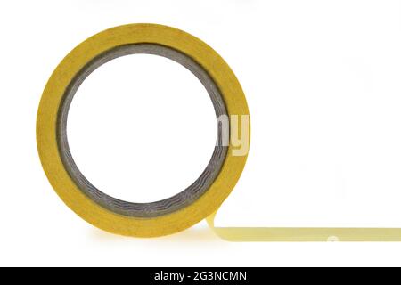 Masking tape roll isolated on white Stock Photo