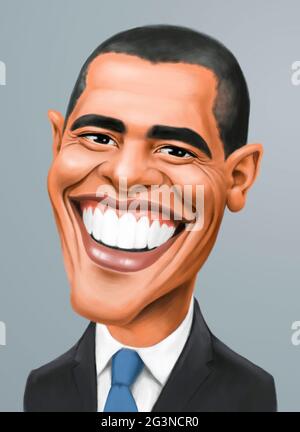 Barack Obama caricature Stock Photo