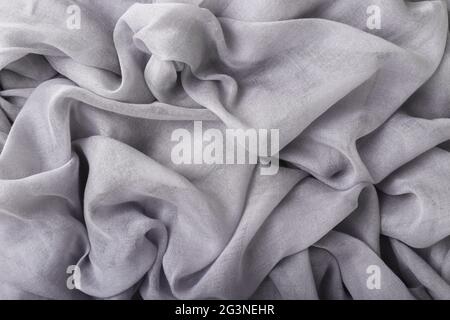 Soft grey cotton fabric Stock Photo