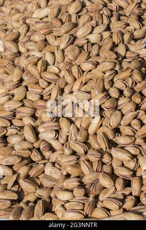 Pistachio with shell ready to eat Stock Photo