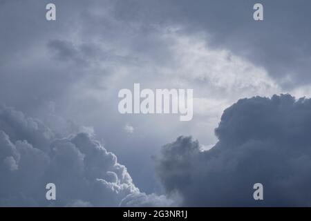 Storm clouds in the evening light, Bavaria, Germany, Europe Stock Photo