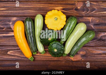 Directly above shot of vegetables. Health vegan and vegetarian food concept. Stock Photo