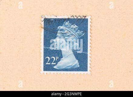 UNITED KINGDOM - CIRCA 1980: A stamp printed in the United Kingdom shows queen Elizabeth, circa 1980 Stock Photo