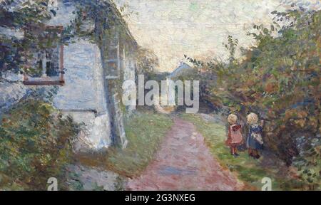 Title: Edvard Munch Summer Night in Aagaardstrand Creator:  Edvard Munch Date: 1891 Medium: oil on canvas