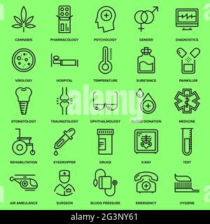 Graphic design icons package. Medical Icons. Stock Photo