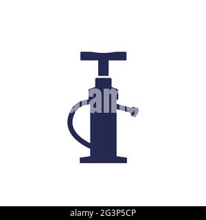 air pump icon on white, vector sign Stock Vector