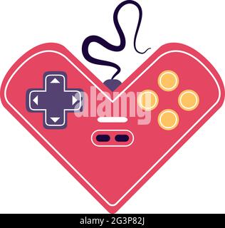 heart shaped joystick Stock Vector