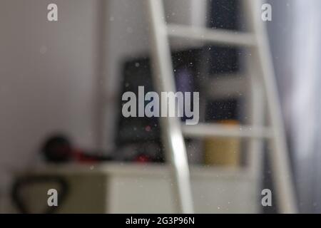 Dust in the room, in the sunlight from the window, in the Stock Photo