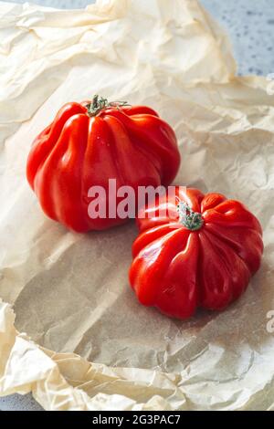 Rich Red Fresh Glossy Tomatoes Stock Photo