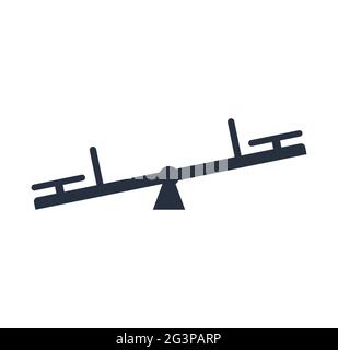 Seesaw icon. Childrens playgroundelements of citypark. Vector illustrartion Stock Vector