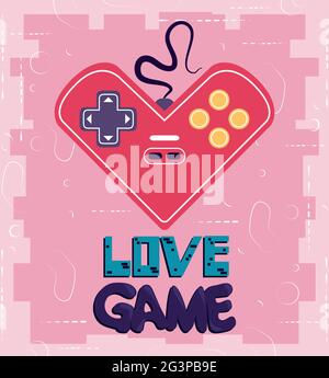 love game control Stock Vector