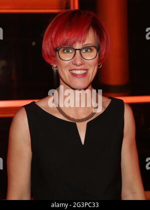 Former German biathlete Kati Wilhelm at the 25th Jose Carreras Gala on December 12, 2019 in Leipzig Stock Photo