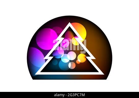 Christmas tree greeting card of New Year Stock Vector