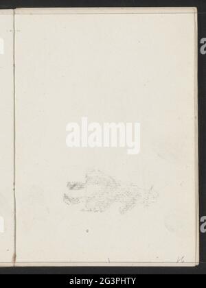 Abklatsch of the chalk drawing on leaf 15 verso. Leaf 16 Recto from sketchbook LXIII with 23 sheets. Stock Photo